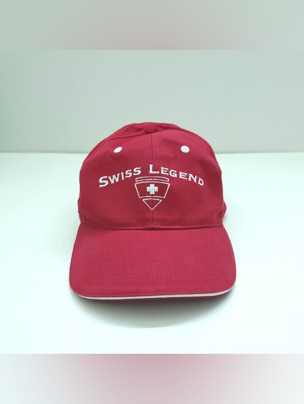 Swiss Legend Hat Red Trucker Baseball Embroidered - New